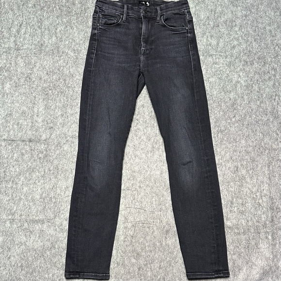 Mother High Waisted Looker Ankle Encounters at Night Slim Black Jeans - Size 25 - Picture 2 of 16